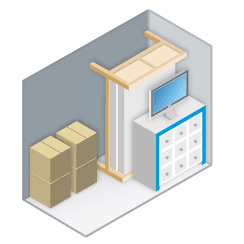 Size example for 10' x 7' storage unit